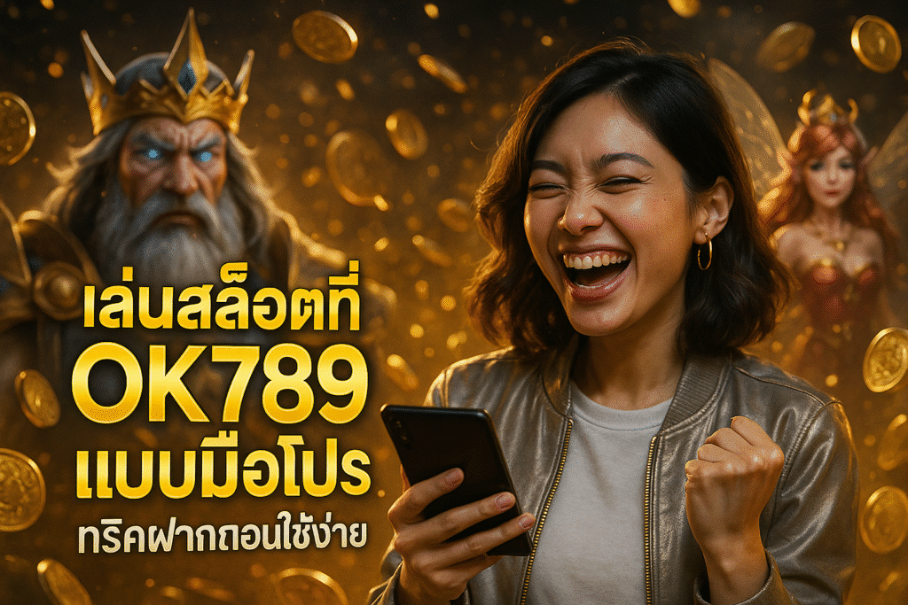 เล่นสล็อตที่ OK789 แบบมือโปร ทริคฝากถอนใช้ง่าย