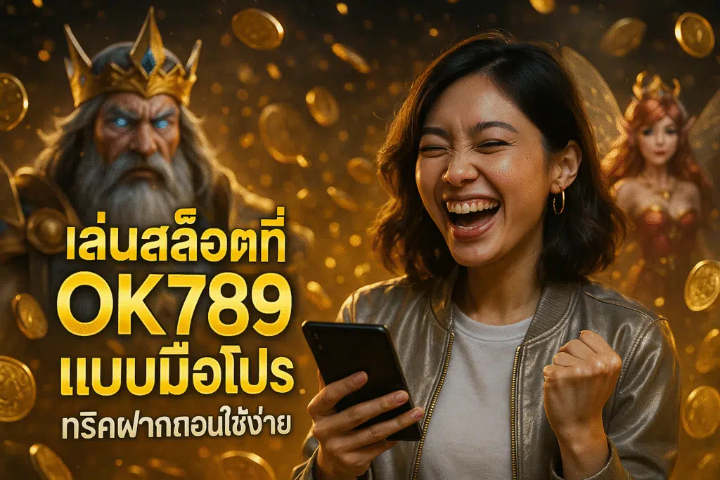 เล่นสล็อตที่ OK789 แบบมือโปร ทริคฝากถอนใช้ง่าย