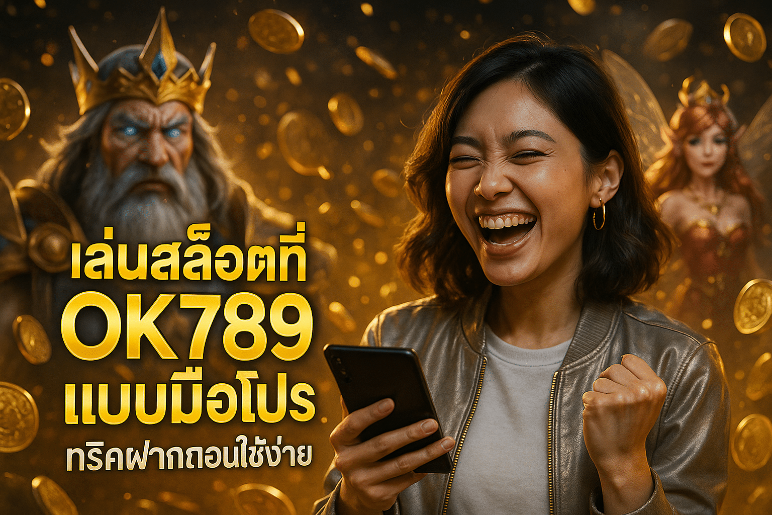 เล่นสล็อตที่ OK789 แบบมือโปร ทริคฝากถอนใช้ง่าย