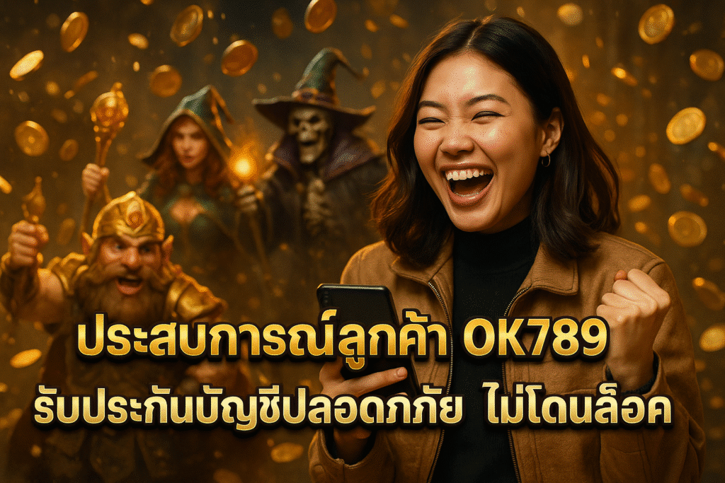 ประสบการณ์ลูกค้า OK789 รับประกันบัญชีปลอดภัย ไม่โดนล็อค